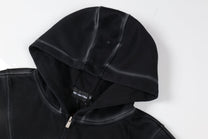 SMK MADE | Curved Panel Zip Up Hoodie - product detail