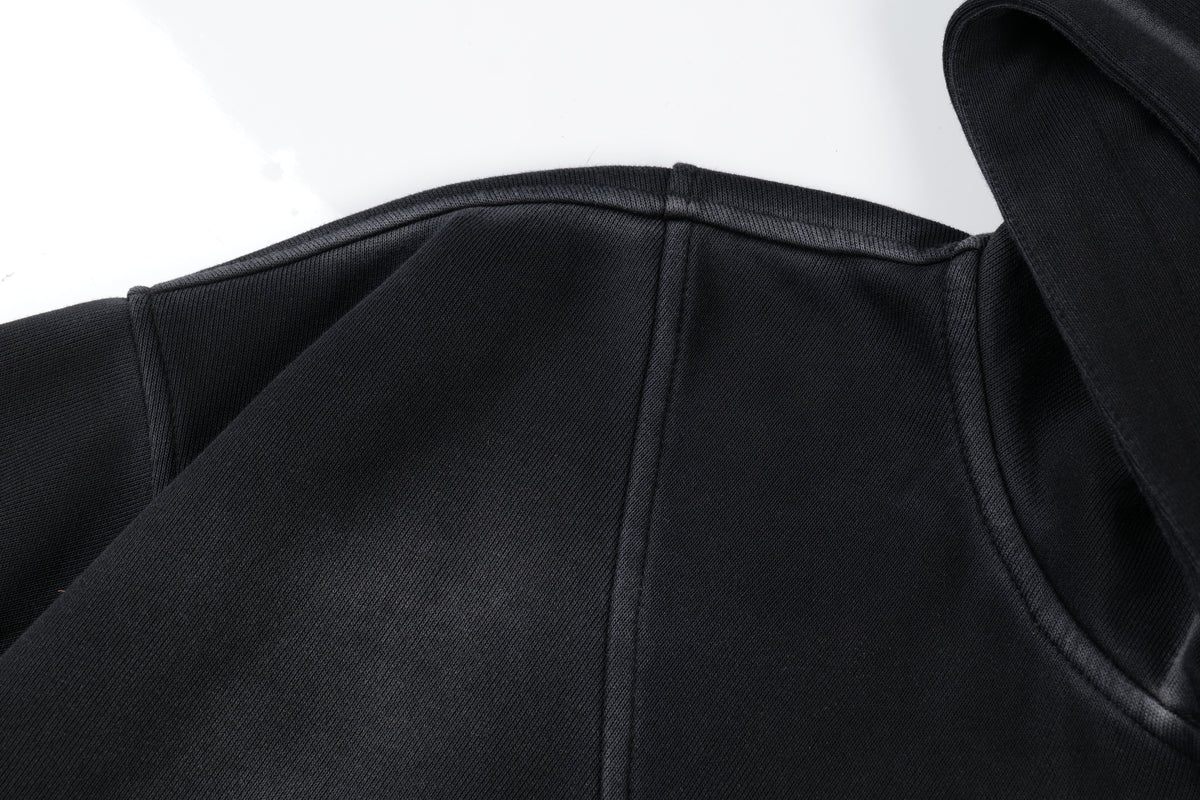 SMK MADE | Curved Panel Zip Up Hoodie - product detail