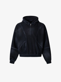 SMK MADE | Curved Panel Zip Up Hoodie