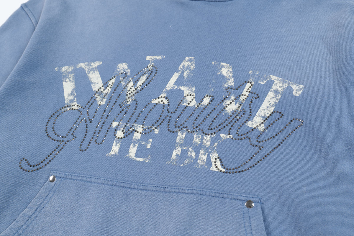 SMK MADE | Rhinestone Number 77 Hoodie - product detail