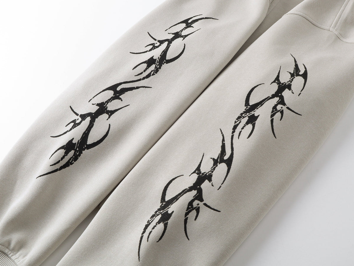 SMK MADE | Thorn Sleeve Zip Up Hoodie - product detail