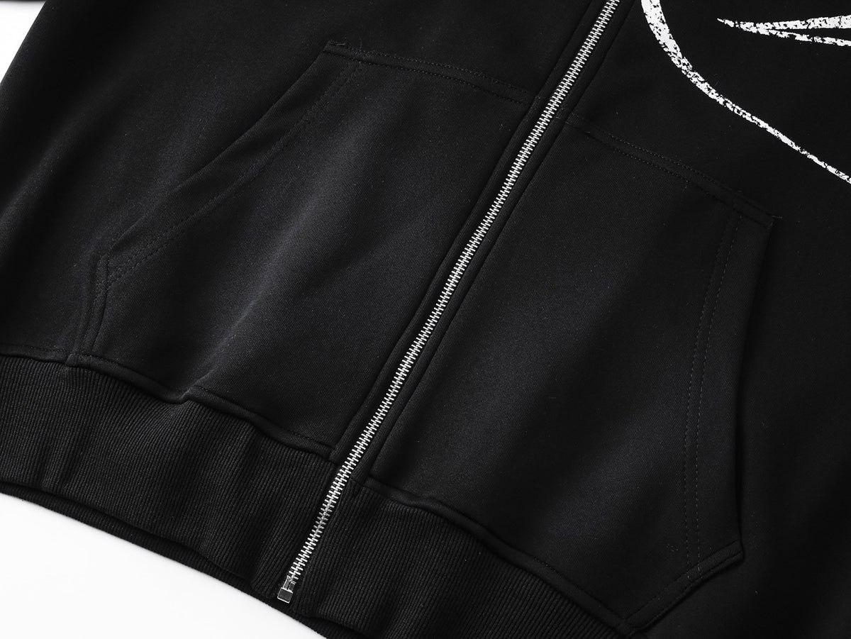 SPECTRA VISION | Wraparound Script Zip Up Hoodie - product detail