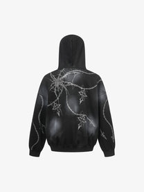 SPECTRA VISION | Chain Cross Hoodie in Black - back view