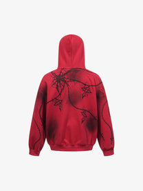 SPECTRA VISION | Chain Cross Hoodie in Red - back view