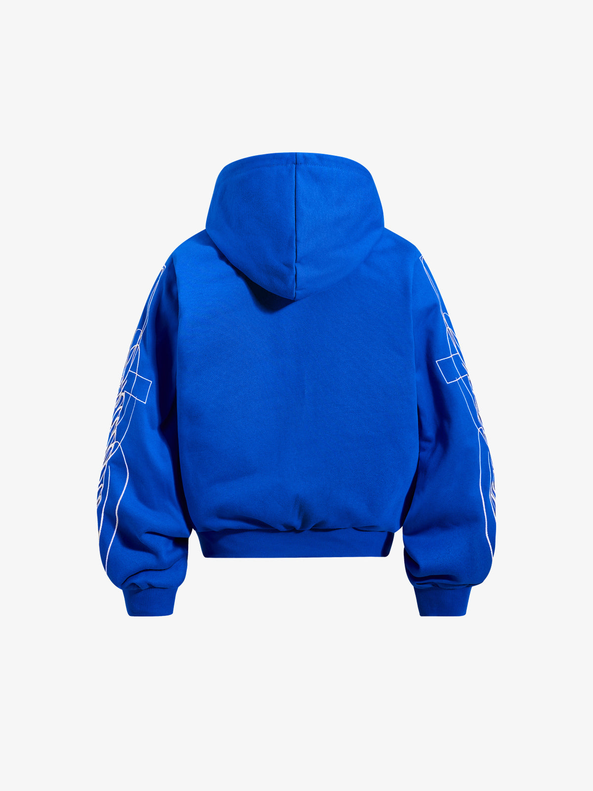 SKATE PARK | Undead Knight Zip Up Hoodie in Blue - back view