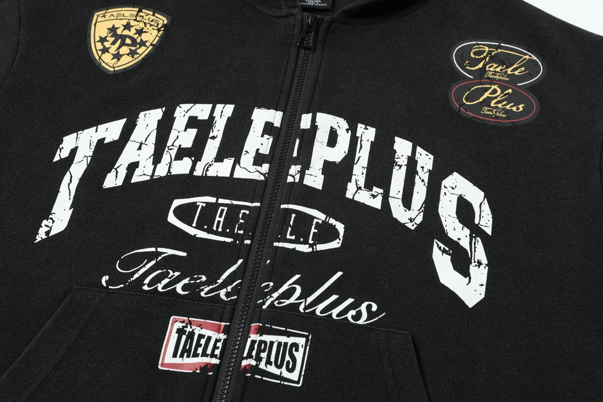 TAELE PLUS | Collegiate Crest Zip Up Hoodie - product detail