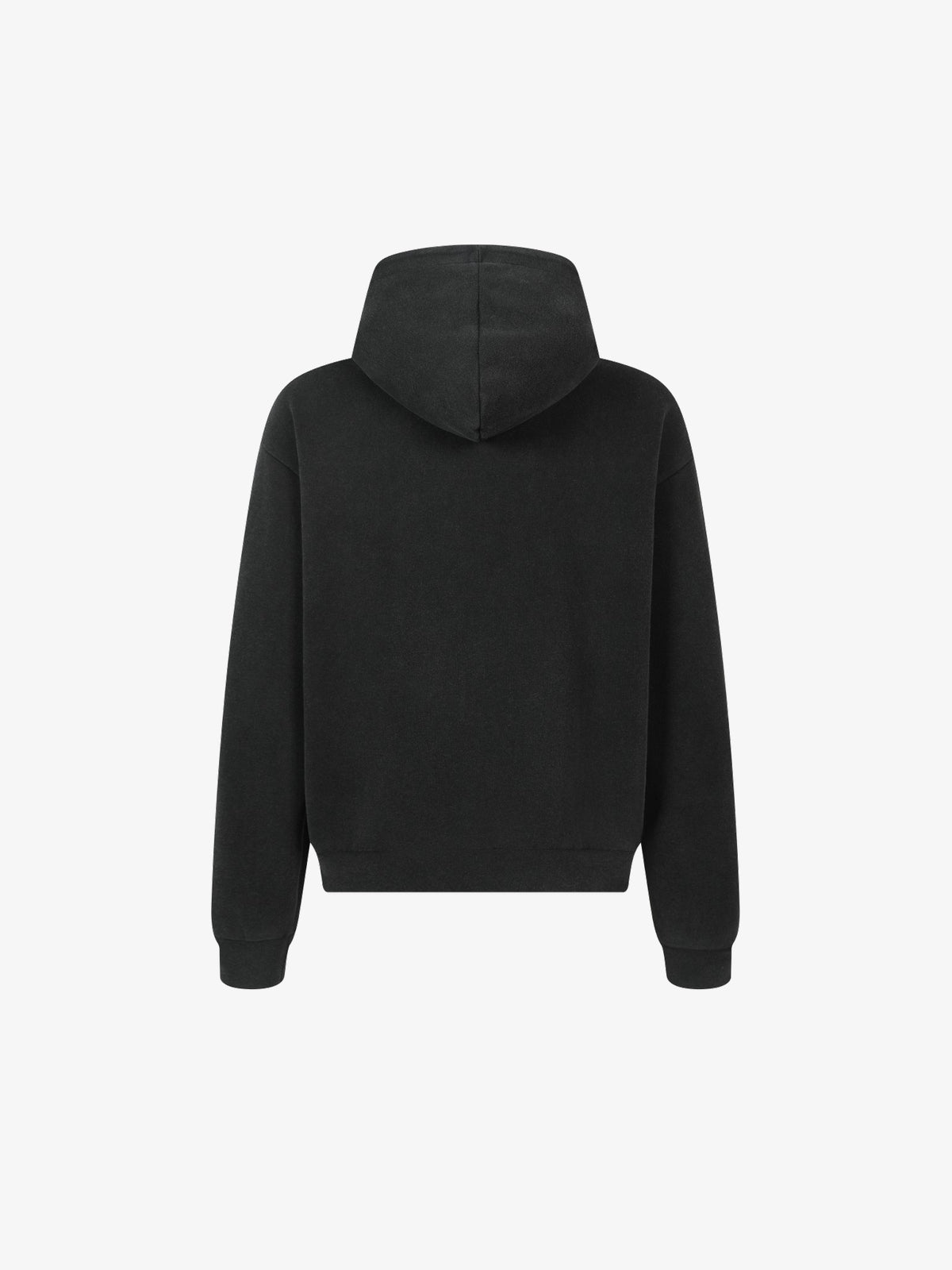 TAELE PLUS | Collegiate Crest Zip Up Hoodie in Black - back view