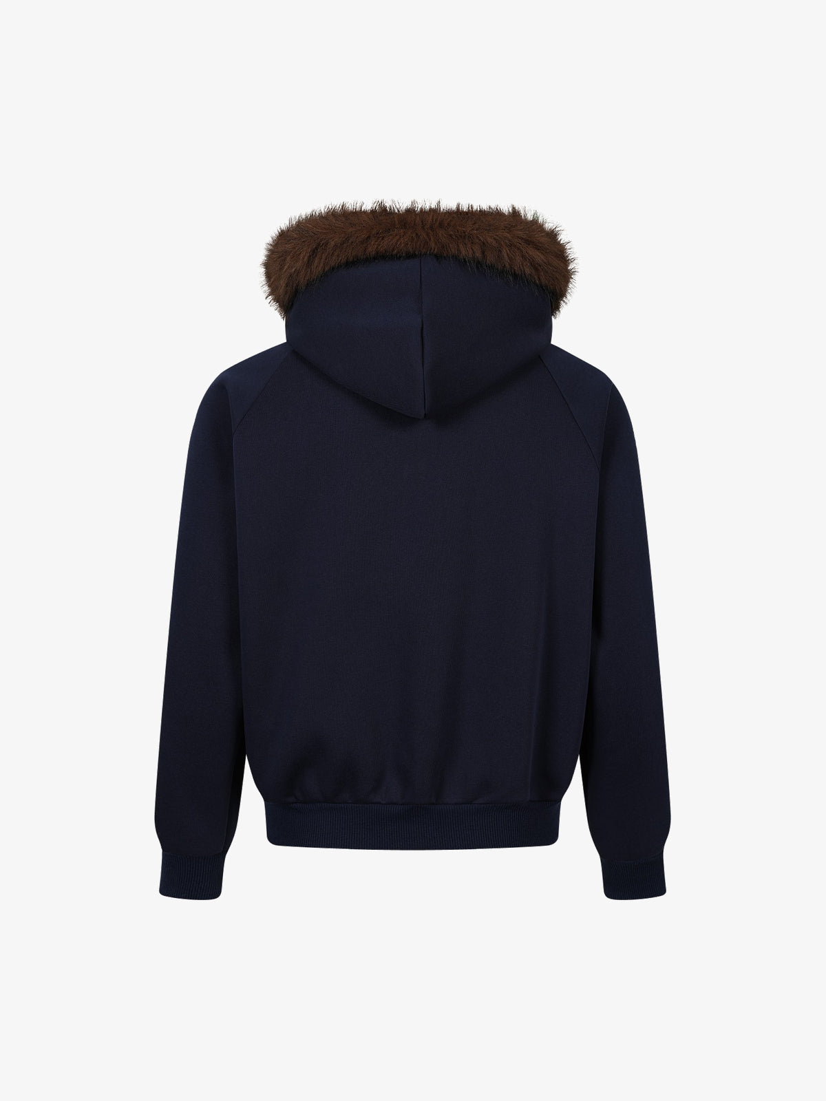 TAELE PLUS | Union Jack Zip Up Hoodie in Navy - back view