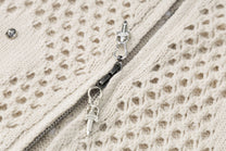 TAELE PLUS | Studded Chevron Zip Up Hoodie - product detail