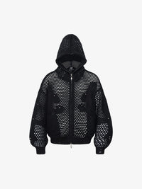 TAELE PLUS | Studded Chevron Zip Up Hoodie
