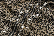 TAELE PLUS | Studded Leopard Zip Up Hoodie - product detail