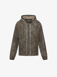 TAELE PLUS | Studded Leopard Zip Up Hoodie