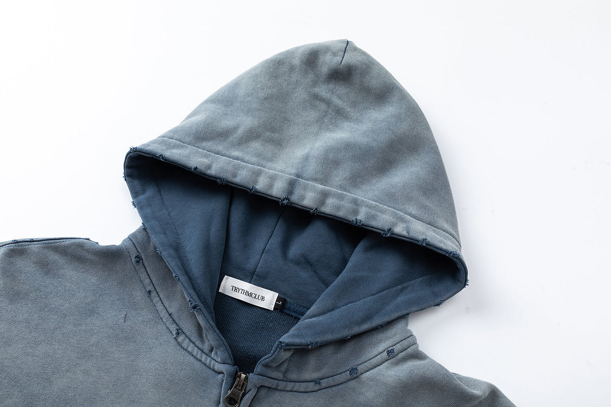 TRYTHM CLUB | Badge Cluster Zip Up Hoodie - product detail
