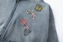 TRYTHM CLUB | Badge Cluster Zip Up Hoodie - product detail