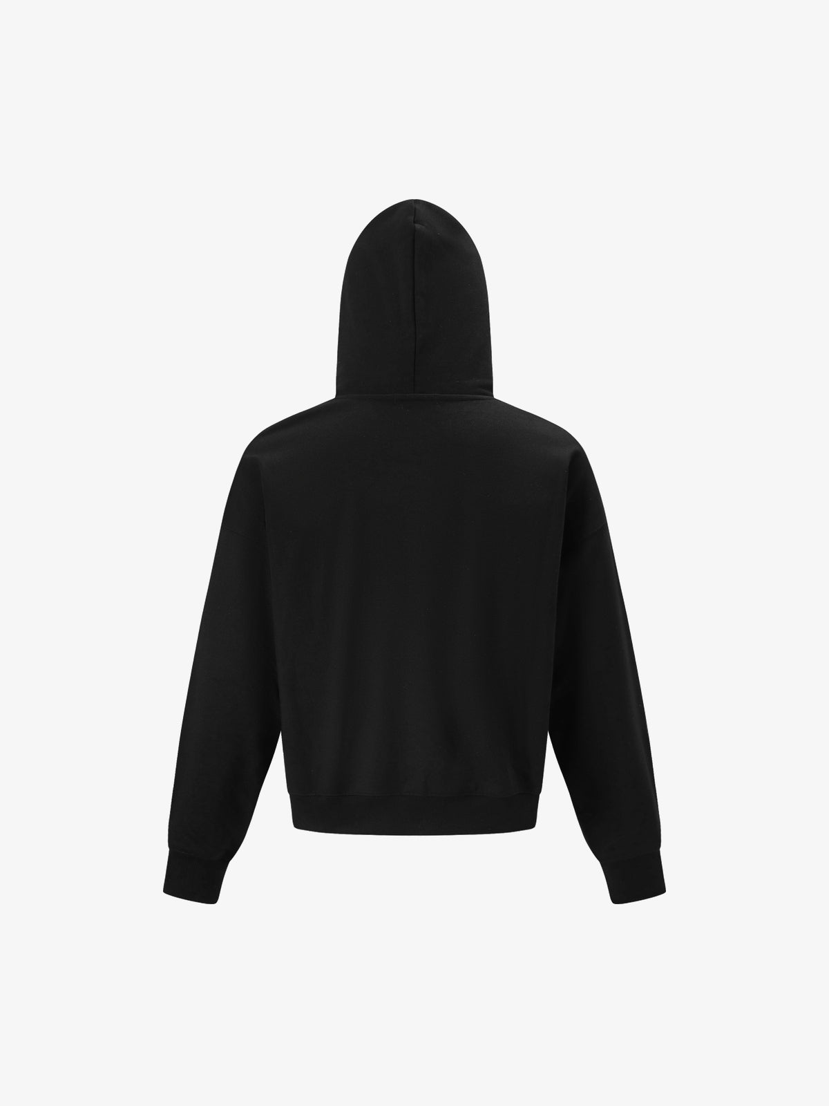 TRYTHM CLUB | Heart Script Hoodie in Black - back view
