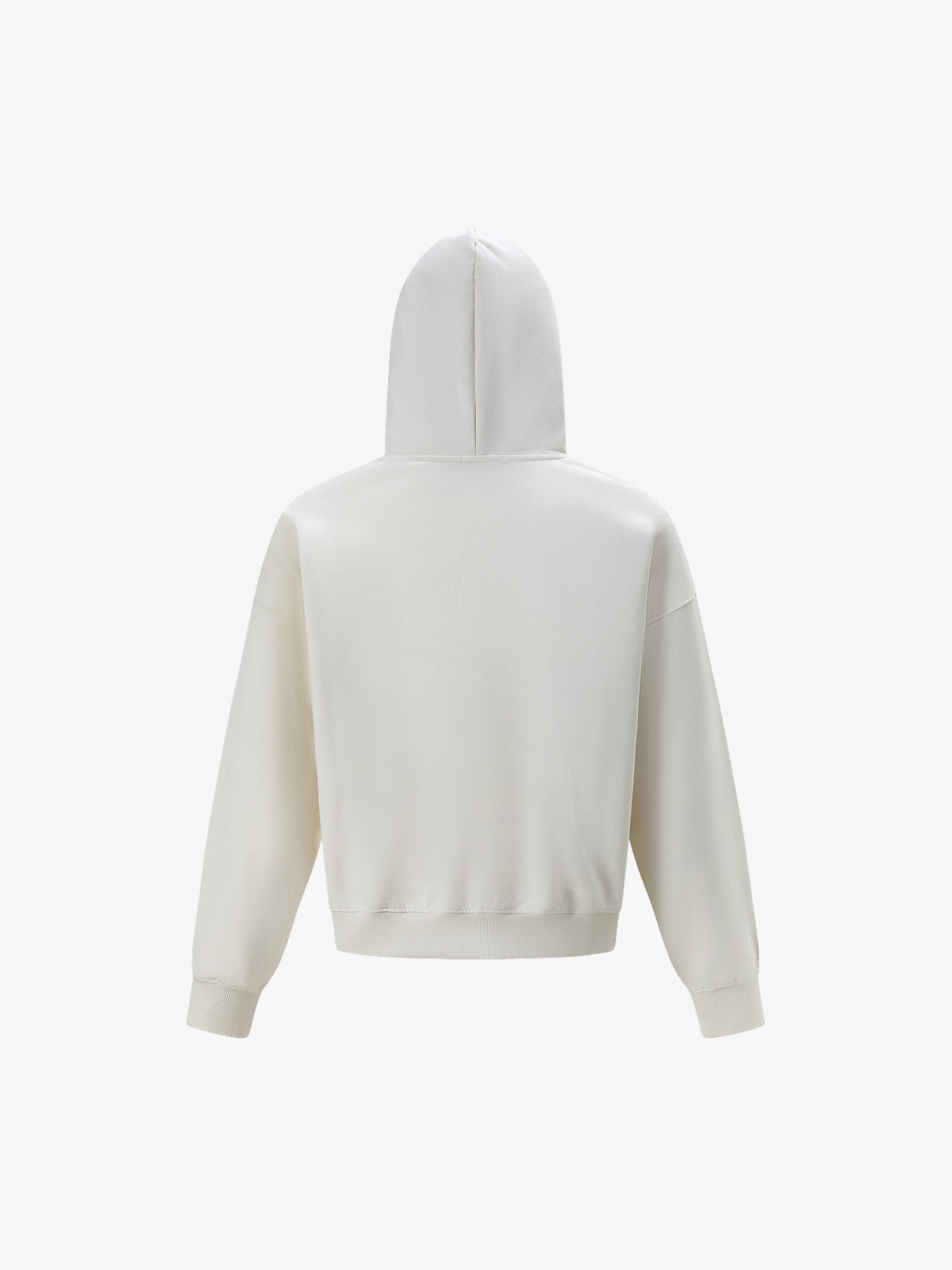 TRYTHM CLUB | Heart Script Hoodie in Cream - back view