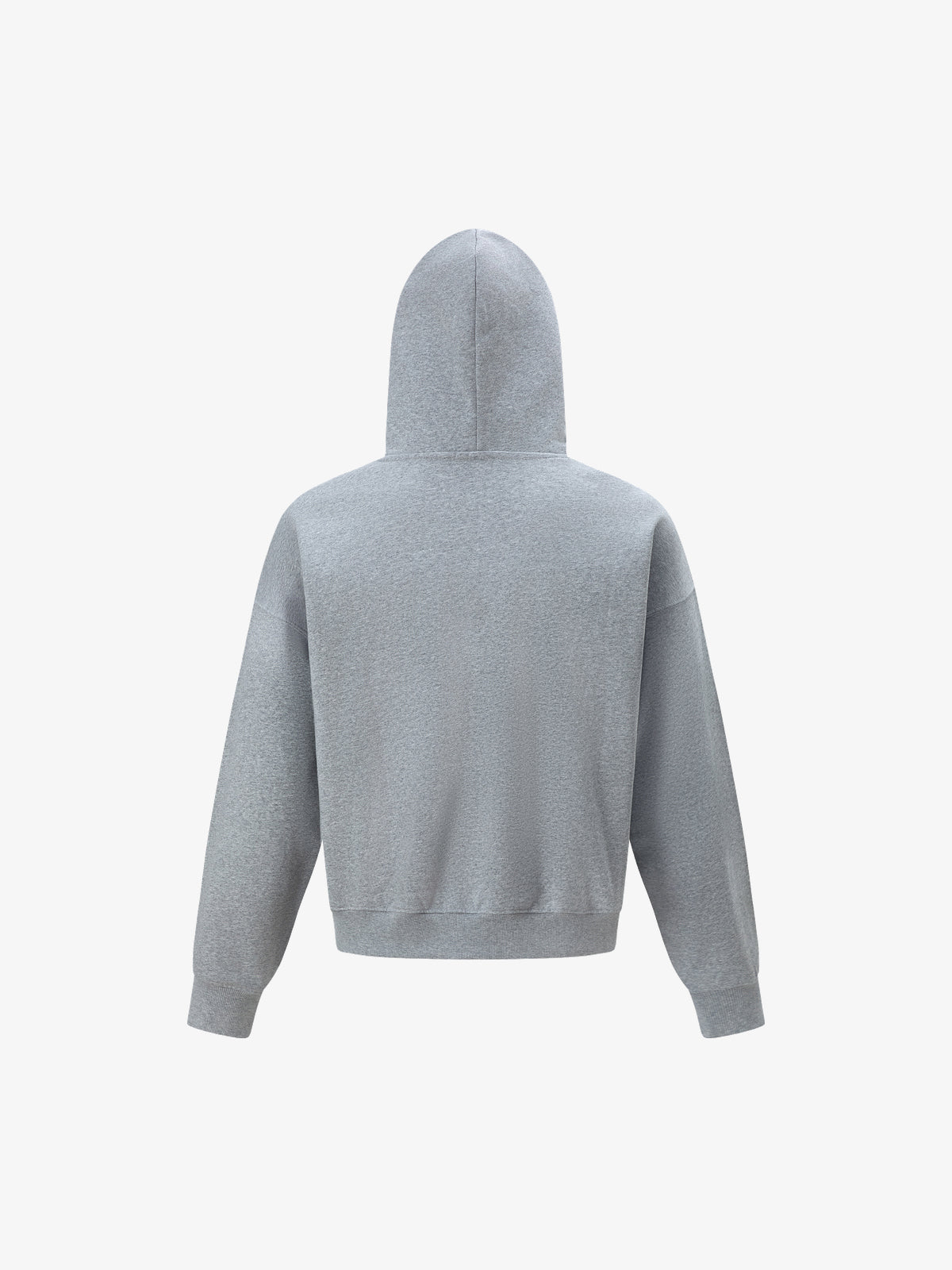 TRYTHM CLUB | Heart Script Hoodie in Gray - back view
