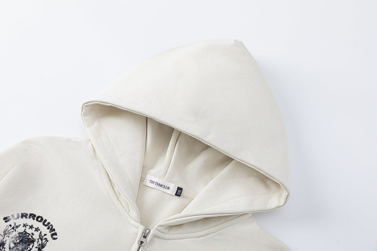 TRYTHM CLUB | Number 10 Zip Up Hoodie - product detail