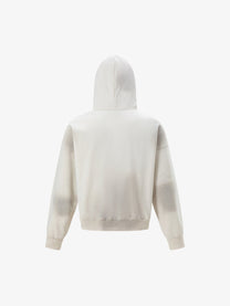 TRYTHM CLUB | Number 10 Zip Up Hoodie in Cream - back view
