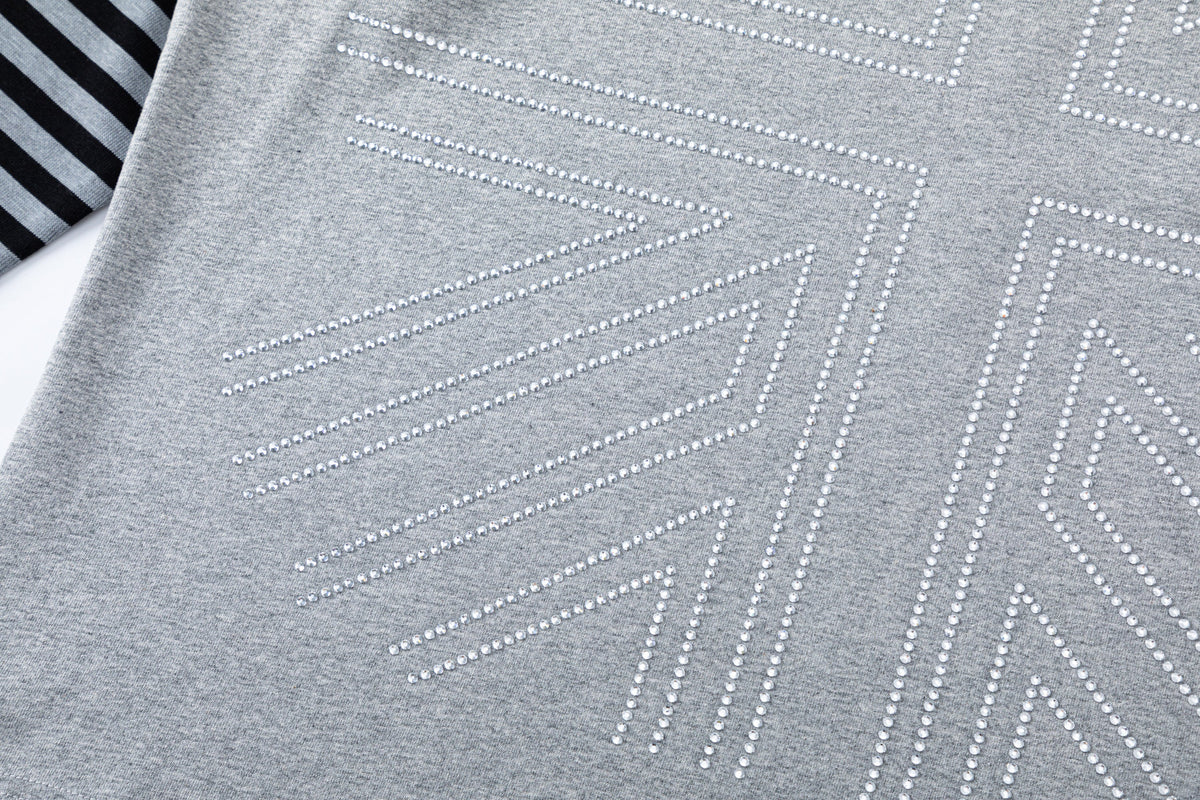 TRYTHM CLUB | Striped Union Jack Layered Hoodie - product detail