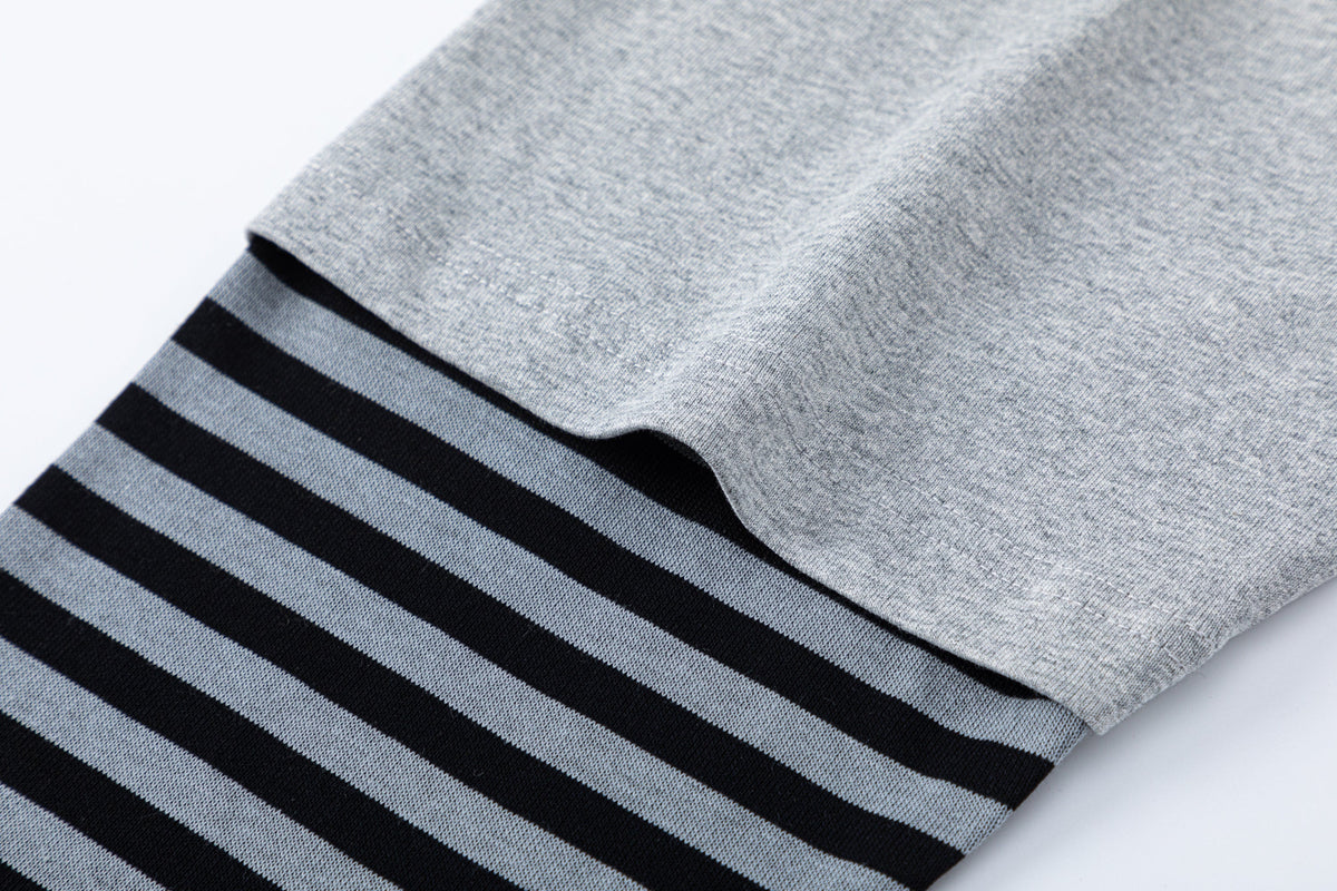 TRYTHM CLUB | Striped Union Jack Layered Hoodie - product detail