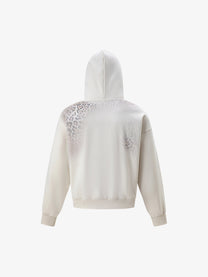 TRYTHM CLUB | Leopard Fade Hoodie in Cream - back view