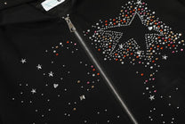 VERBLEE | Rhinestone Star Zip Up Hoodie - product detail