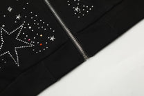 VERBLEE | Rhinestone Star Zip Up Hoodie - product detail