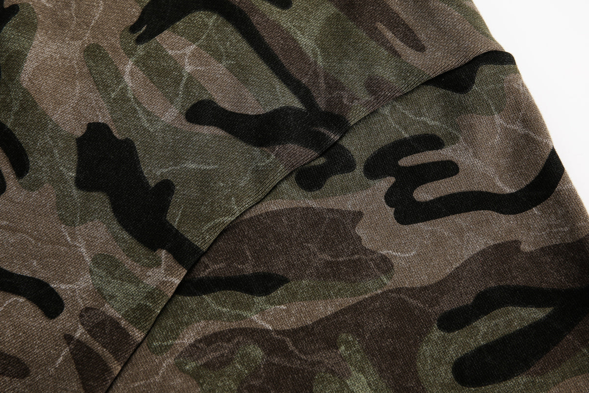 WHOLATE | Camo Zip Up Hoodie - product detail