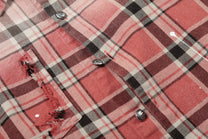 BLACK ENERGY | Frayed Patch Plaid Shirt - product detail