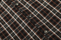 BLACK ENERGY | Studded Frayed Plaid Shirt - product detail
