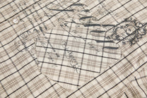 BLACK ENERGY | Ornate Script Plaid Shirt - product detail