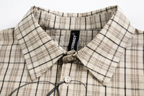 BLACK ENERGY | Ornate Script Plaid Shirt - product detail