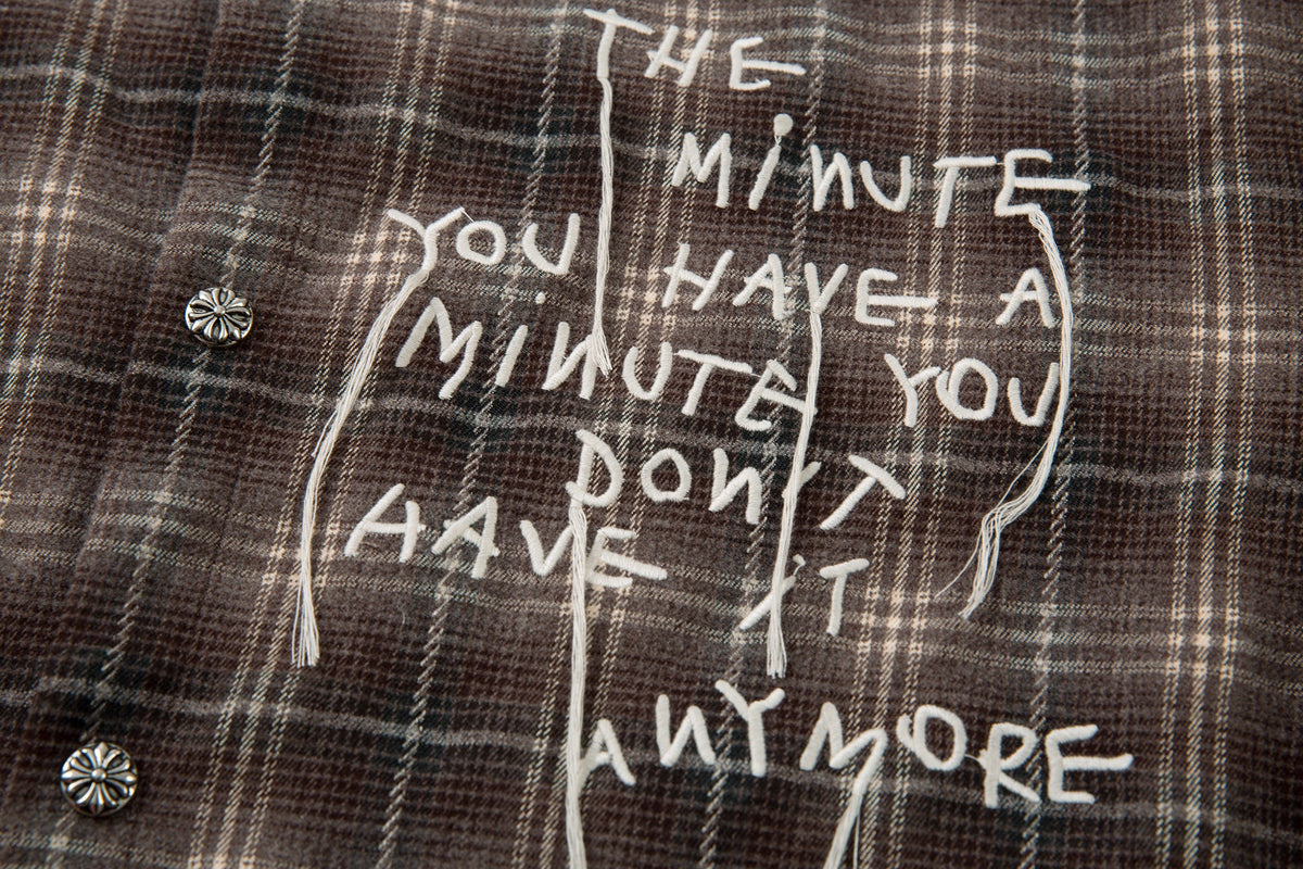 MCCNN | Handwritten Layered Sleeve Plaid Shirt - product detail