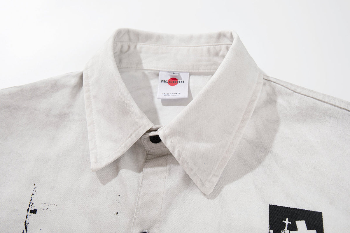 MCCNN | Distressed Poster Collage Shirt - product detail