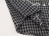 SAVAGE BASE | Embroidered Loop Pattern Plaid Shirt - product detail