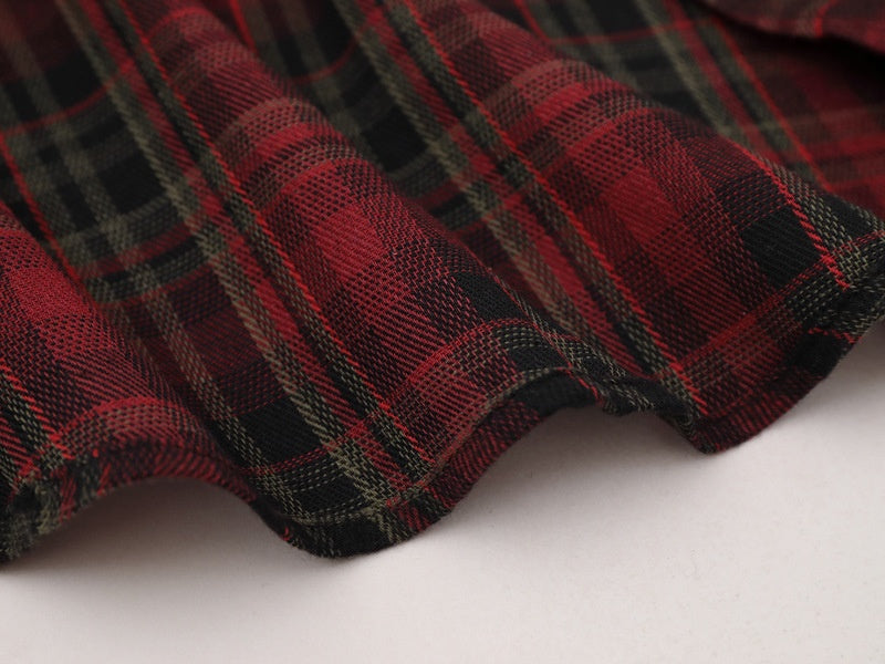 SAVAGE BASE | Paint Splatter Plaid Shirt - product detail