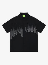 SAVAGE BASE | Embroidered Wavy Skyline Shirt