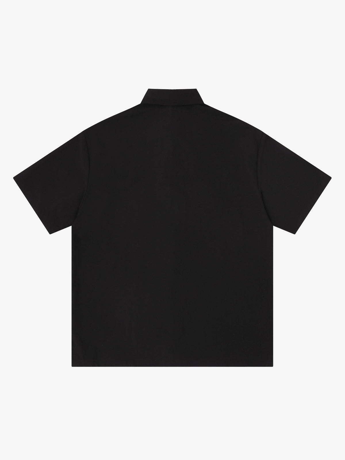 SAVAGE BASE | Embroidered Key Motif Shirt in Black - back view