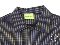 SAVAGE BASE | Paint Splatter Script Plaid Shirt - product detail
