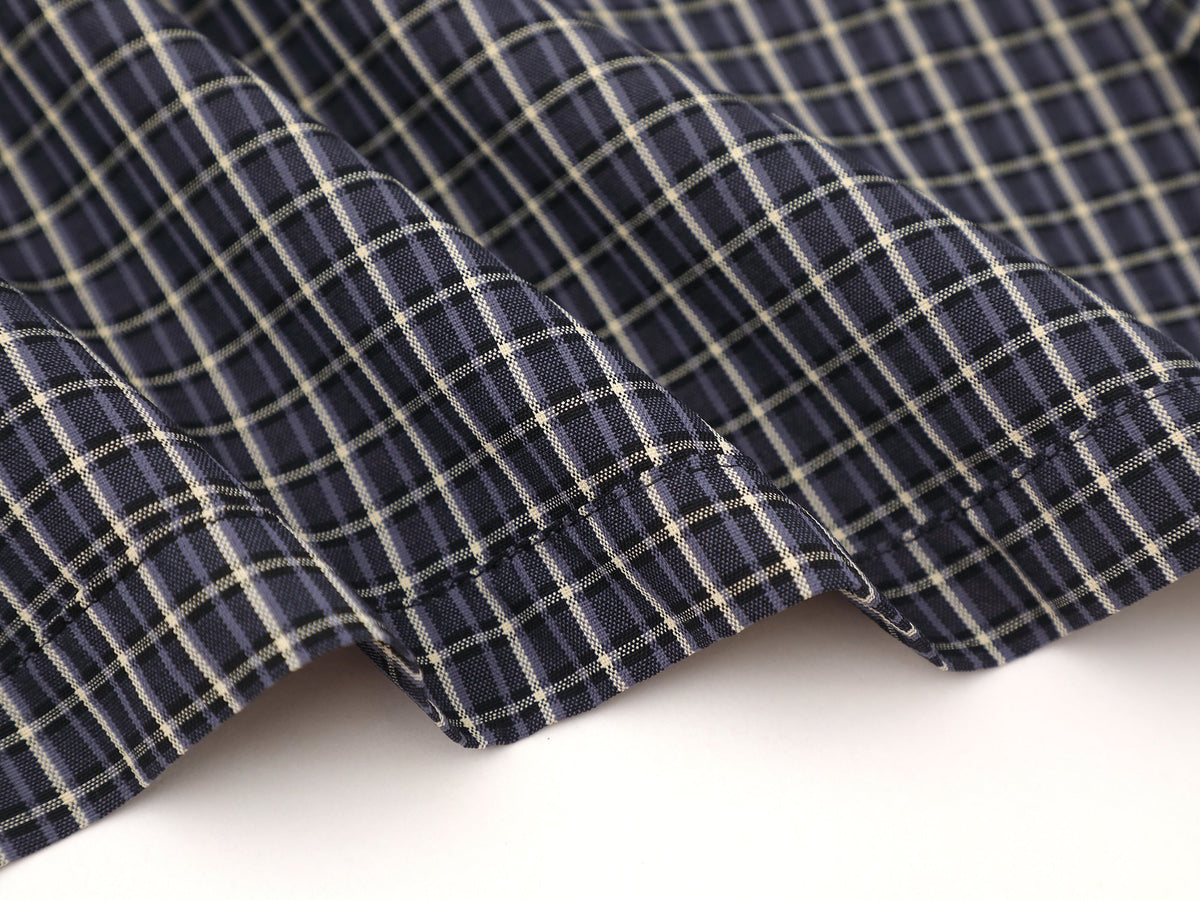 SAVAGE BASE | Paint Splatter Script Plaid Shirt - product detail