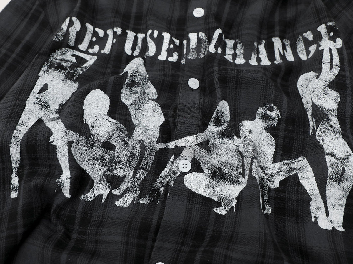 SAVAGE BASE | Portrait Layered Sleeve Plaid Shirt - product detail