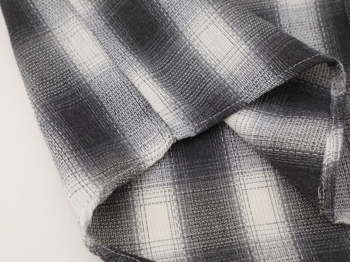 SAVAGE BASE | Stencil Letter Plaid Shirt - product detail