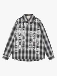 SAVAGE BASE | Stencil Letter Plaid Shirt