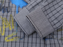 SAVAGE BASE | Spray Paint Illustration Plaid Shirt - product detail