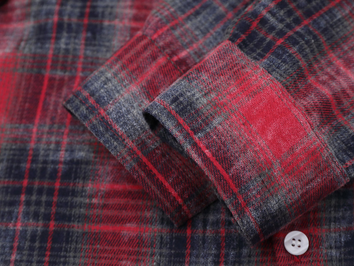 SAVAGE BASE | Star Panel Plaid Shirt - product detail