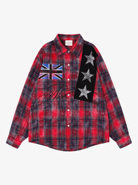SAVAGE BASE | Star Panel Plaid Shirt