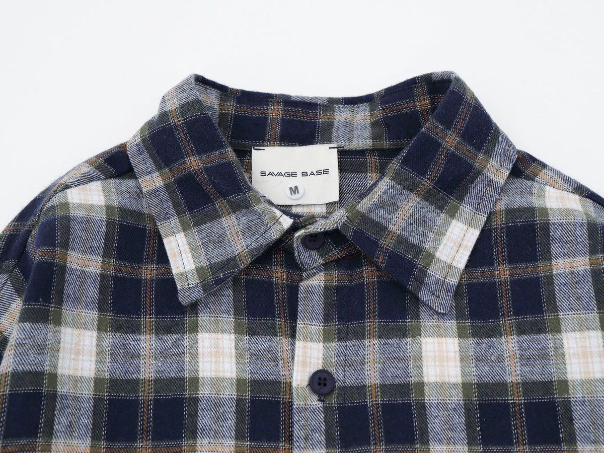 SAVAGE BASE | Checkerboard Script Plaid Shirt - product detail