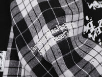 SAVAGE BASE | Asymmetric Collage Panel Plaid Shirt - product detail