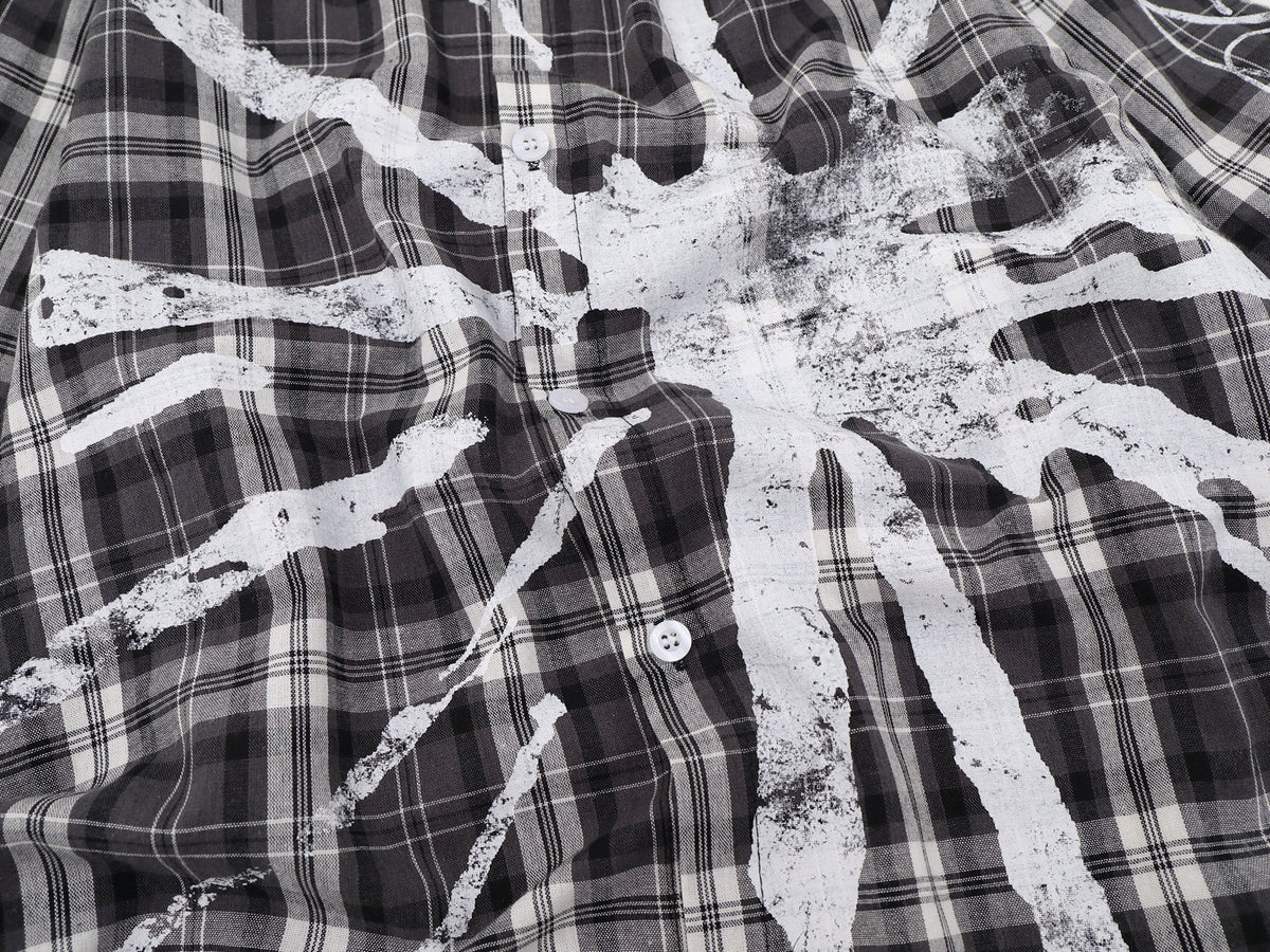 SAVAGE BASE | Paint Burst Plaid Shirt - product detail